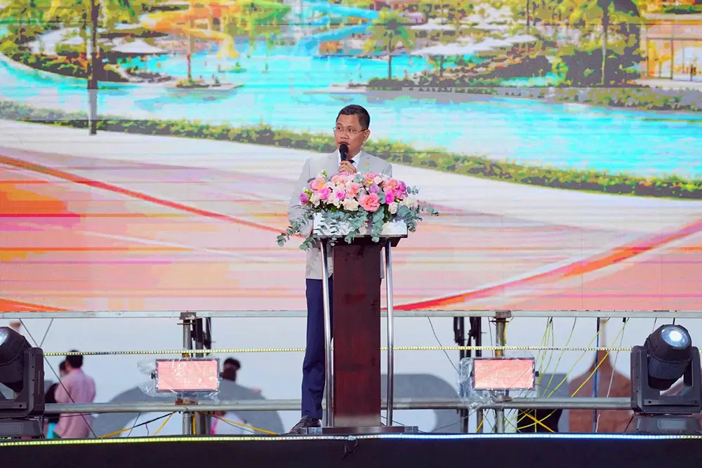 Ông Nguyễn Đức Dũng, Phó tổng giám đốc Thường trực KN Cam Ranh phát biểu tại sự kiện.